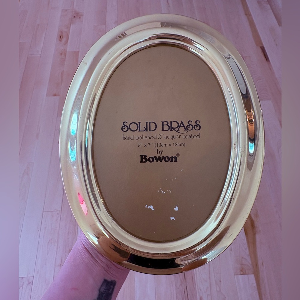 Vintage Bowon Solid Brass Oval Frame